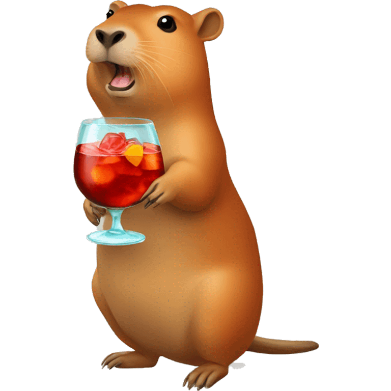 capybara with negroni emoji