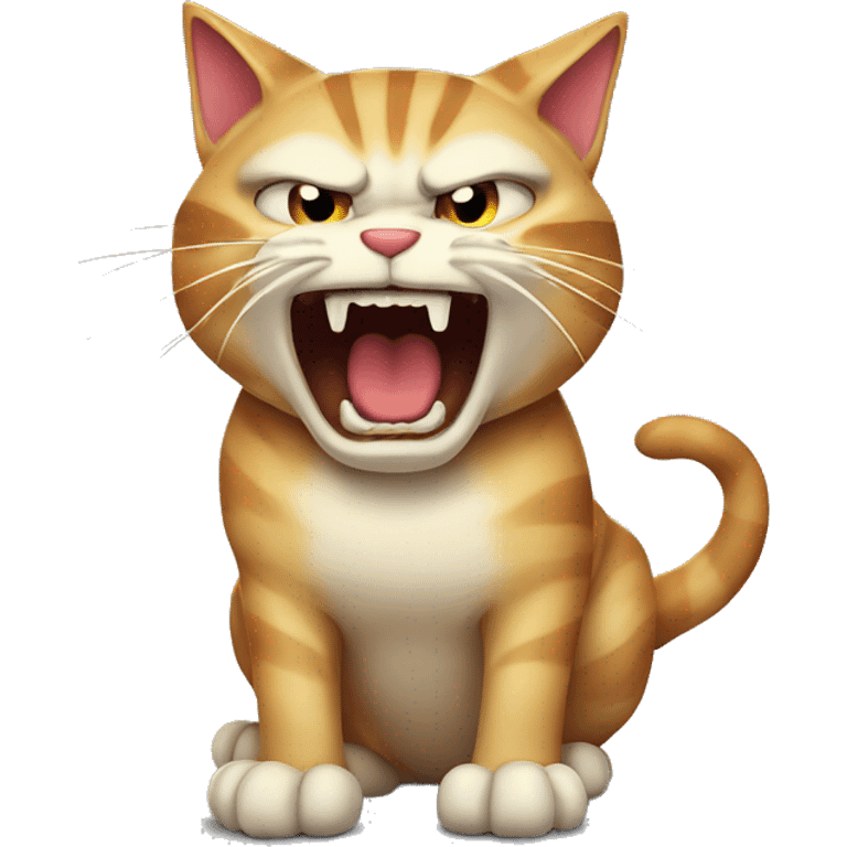 really angry hissing cat emoji