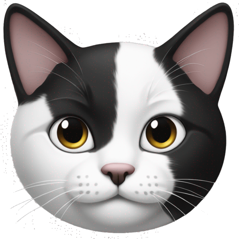 Black and white cat emoji