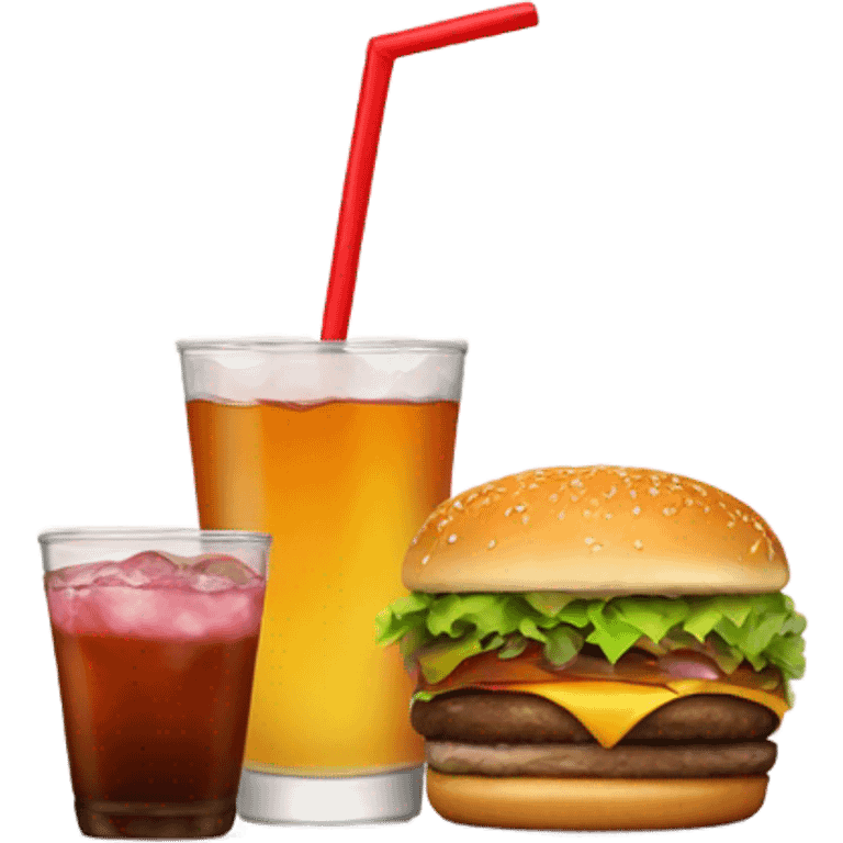 Drink and burguer emoji