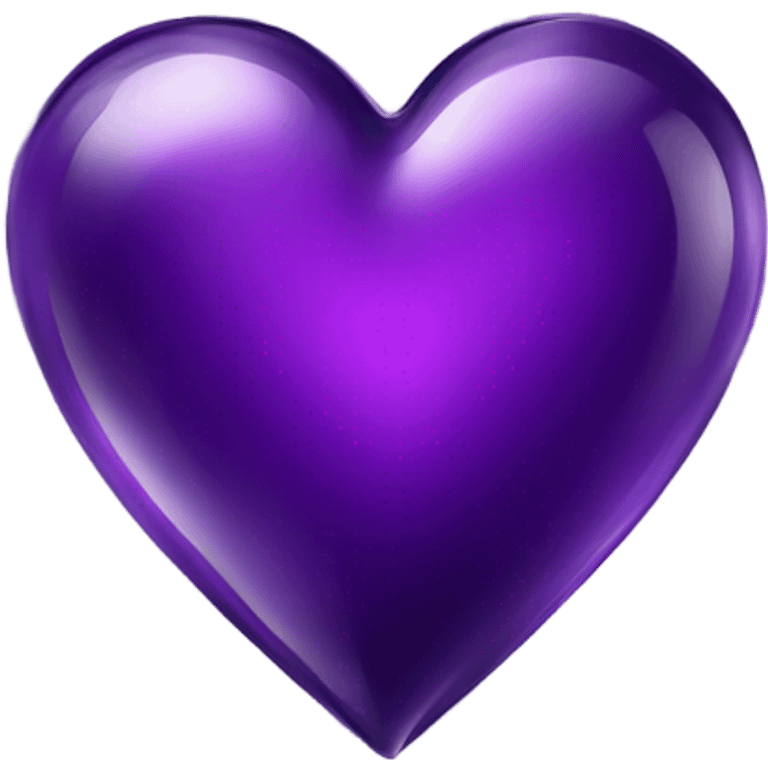 Shiny glass dark purple heart  emoji