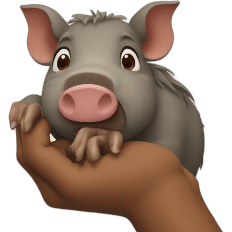 boar pinching fingers emoji