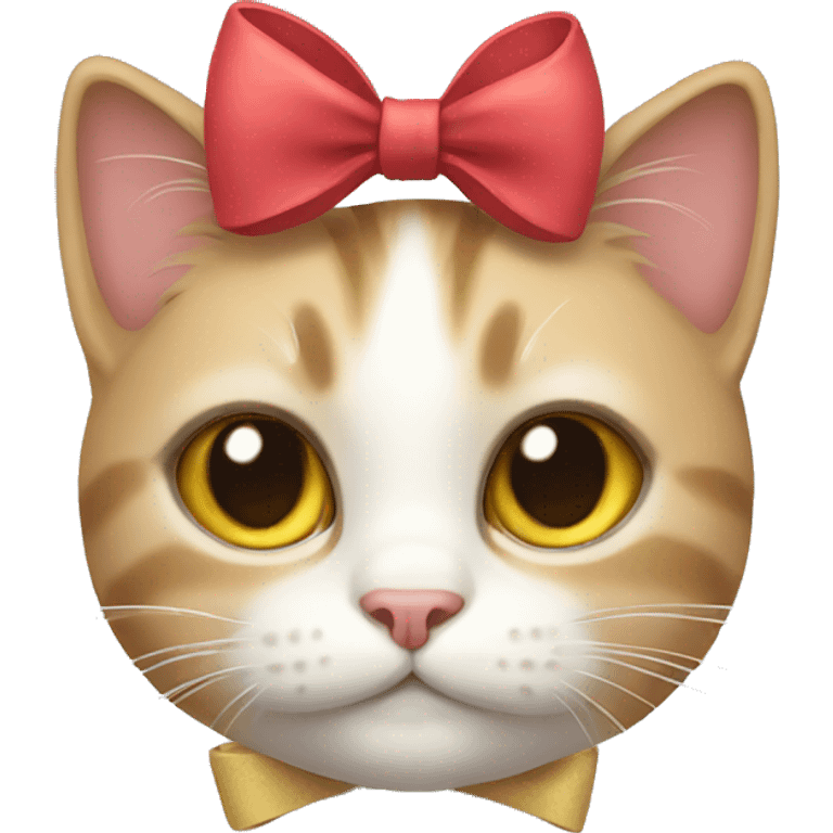 Cat with bow  emoji