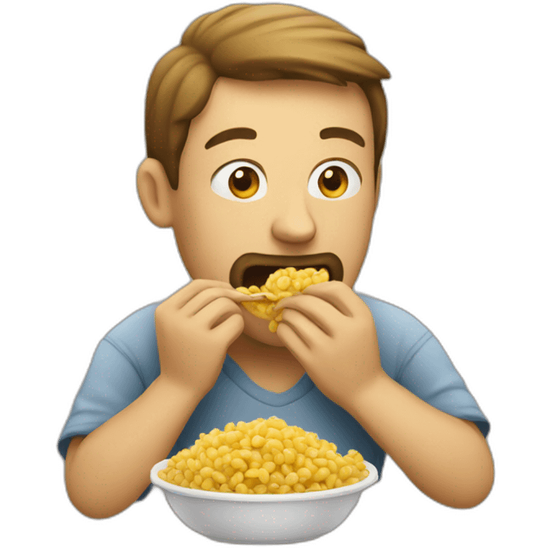 man eating emoji