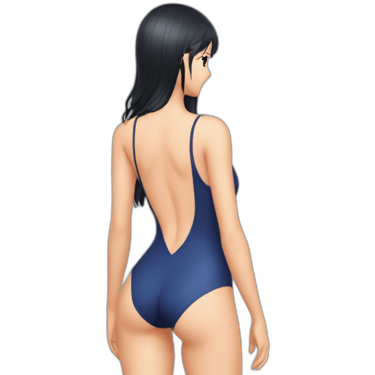 nico robin full body pawg tiny swimsuit back focus emoji