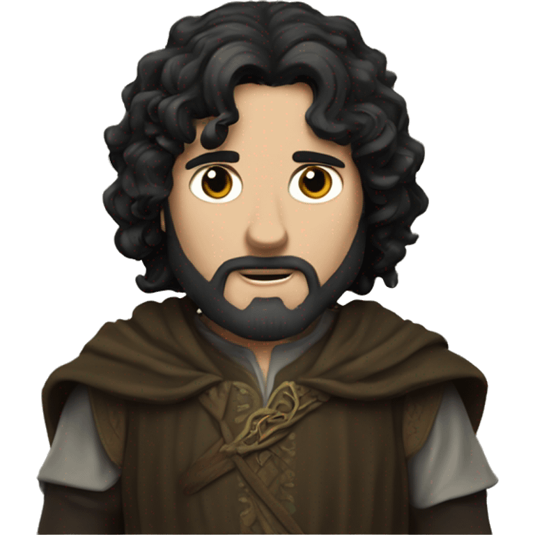 lord of the rings, white man with black wavy hair emoji