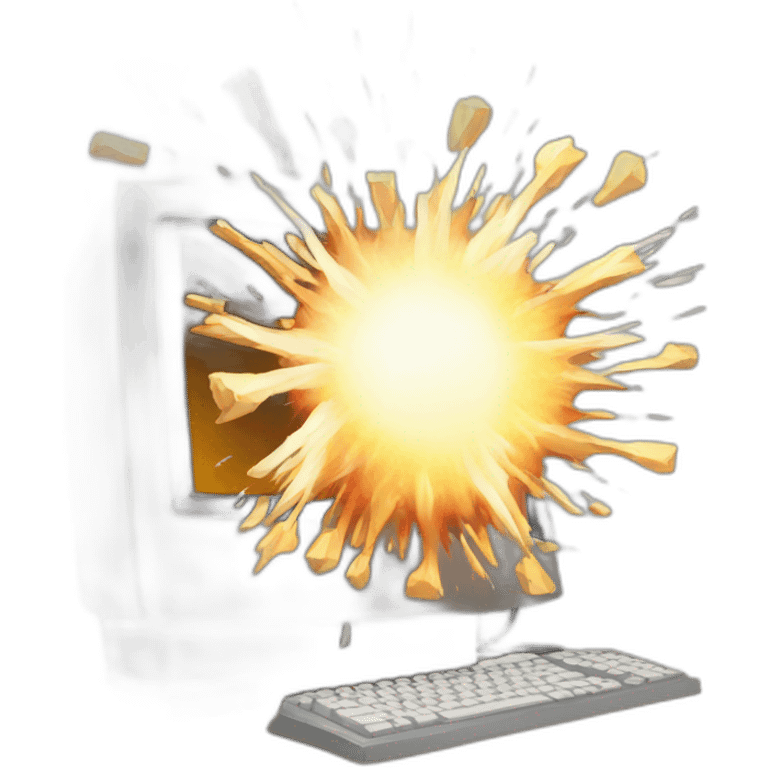 computer exploding emoji