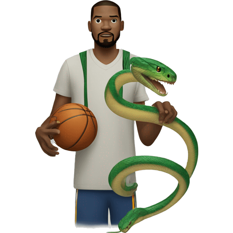 kevin durant with a snake emoji