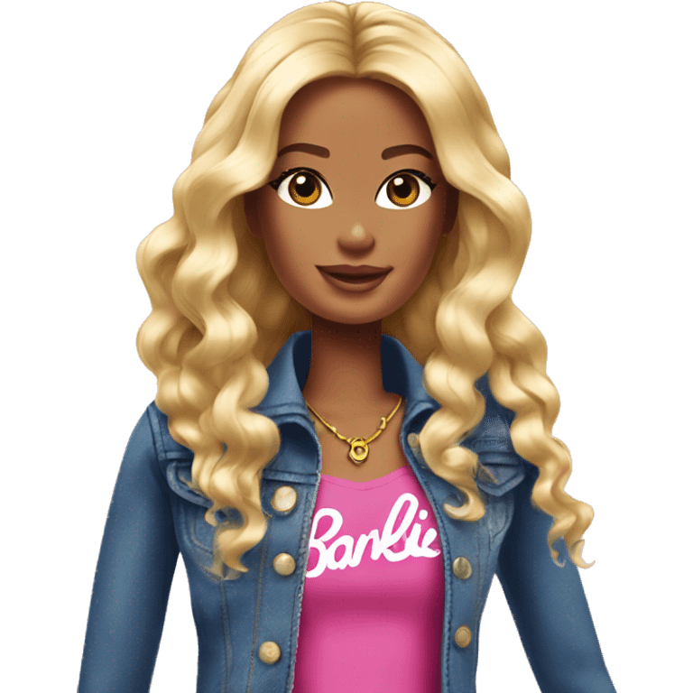 Barbie with locks emoji