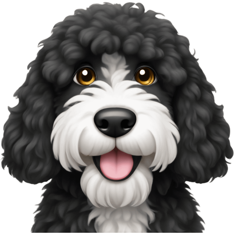 black sheepadoodle dog emoji