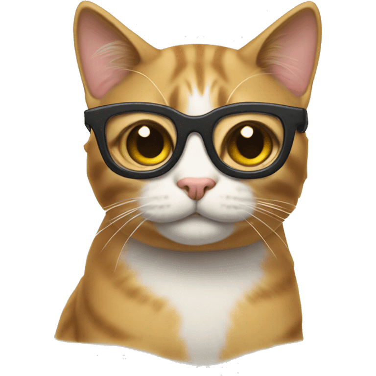 Gato con lentes emoji