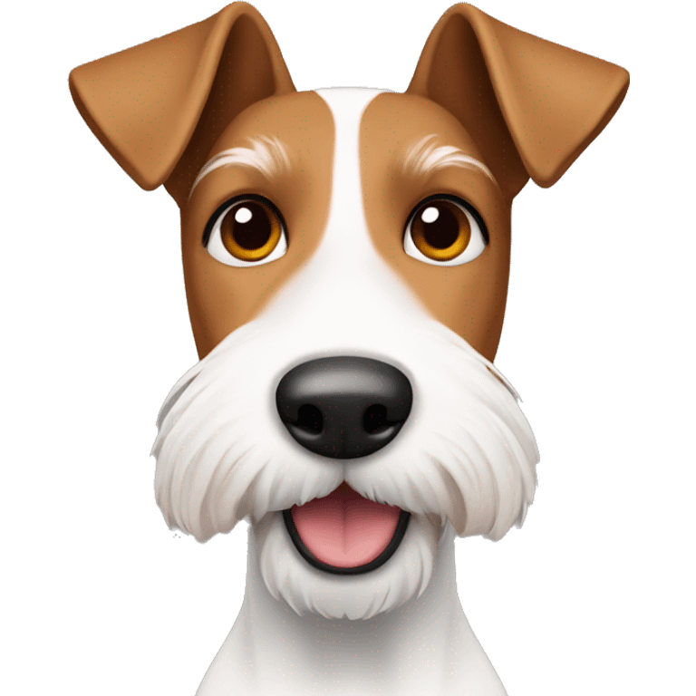 Foxterrier with brown patch emoji