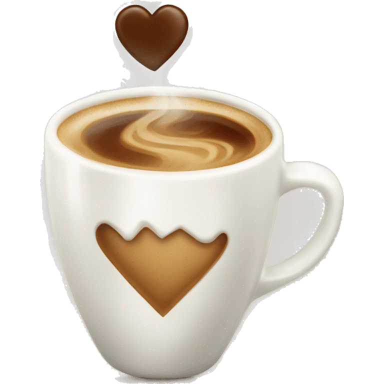 Coffee with Heart in milk Diamant emoji