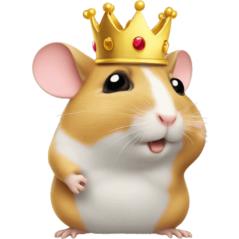 hamster in crown calls on the phone emoji