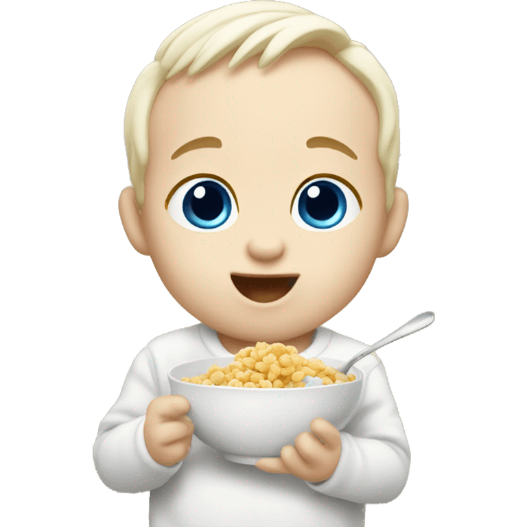 Baby Casper eating cereal emoji