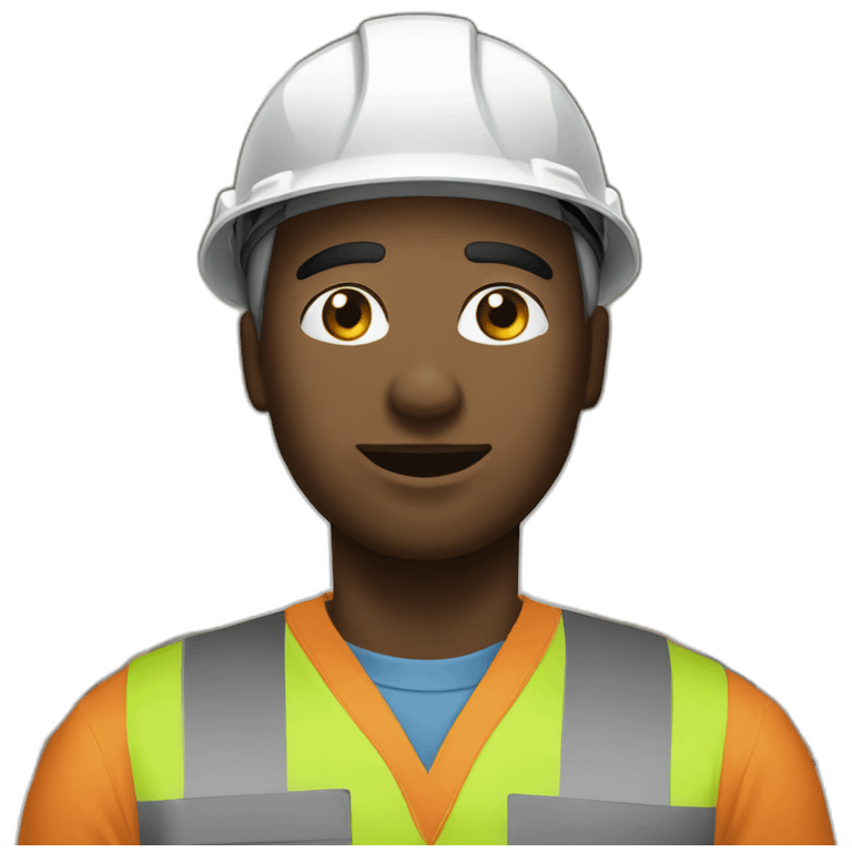 a worker in a warehouse white skin emoji