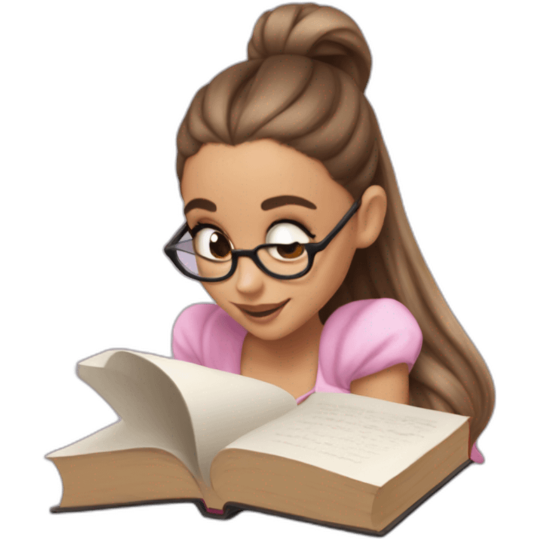 Ariana grande with big book emoji