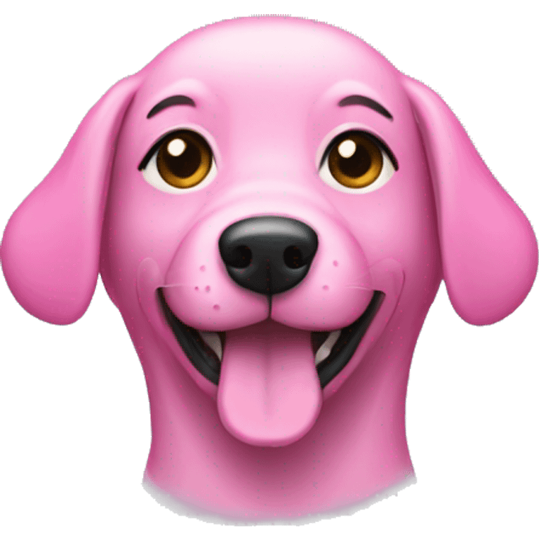 Pink dog face emoji