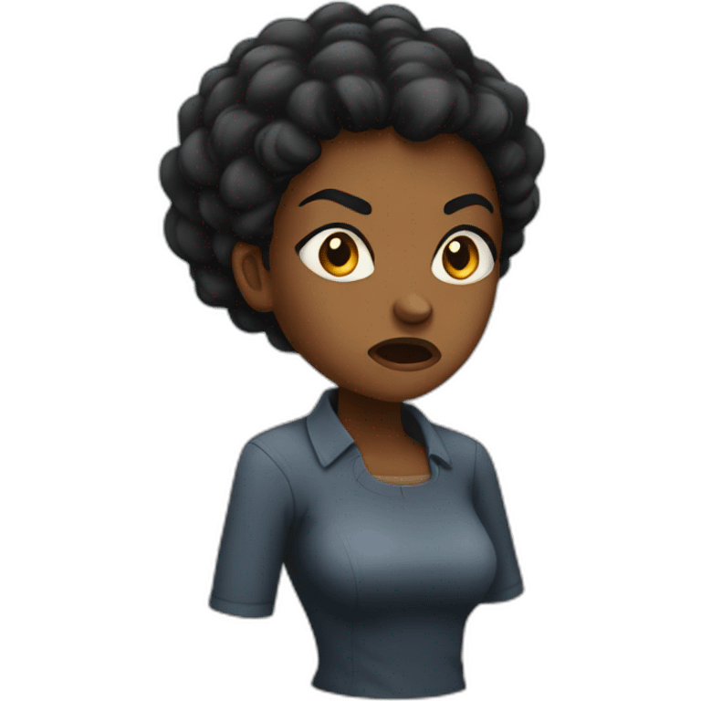 Angry black girl emoji