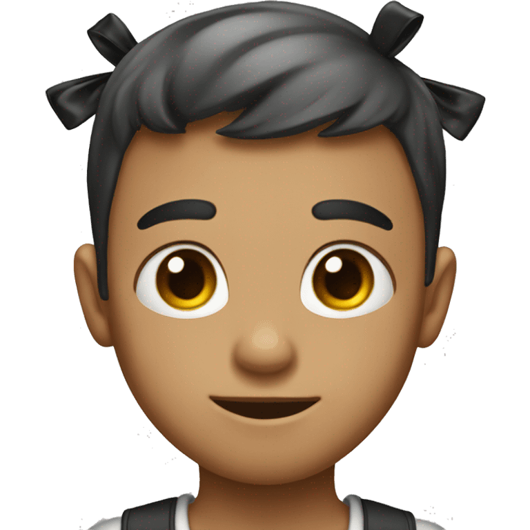 boy with two bows on head  emoji