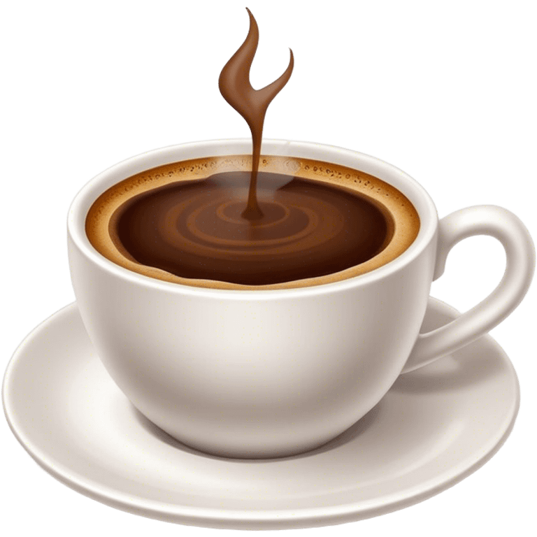 Cinematic Realistic Turkish Coffee Drink Emoji, depicted as a small cup of strong, aromatic coffee with thick foam rendered with detailed textures and warm, inviting lighting. emoji