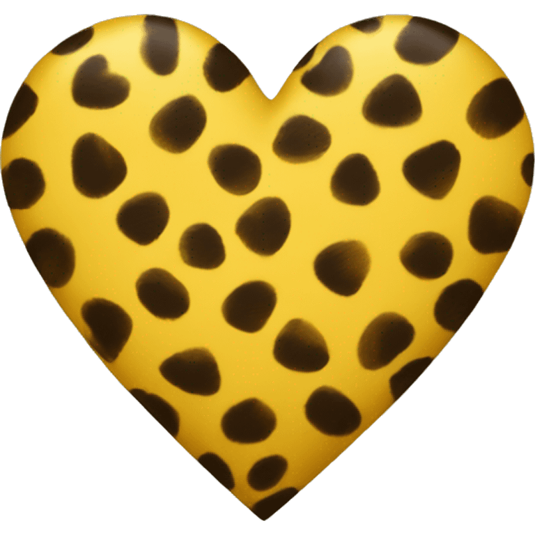 animal print yellow heart  emoji