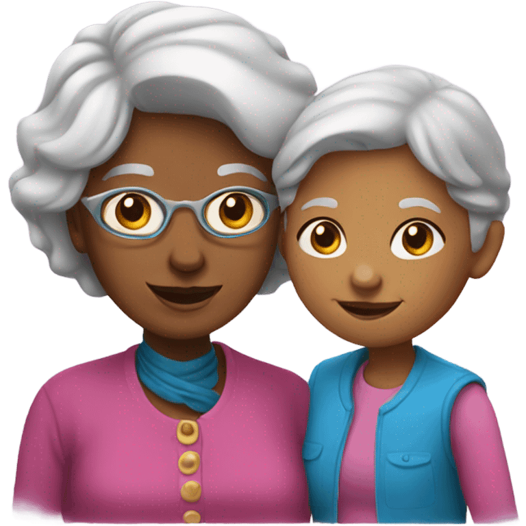 Grandmother with a girl emoji