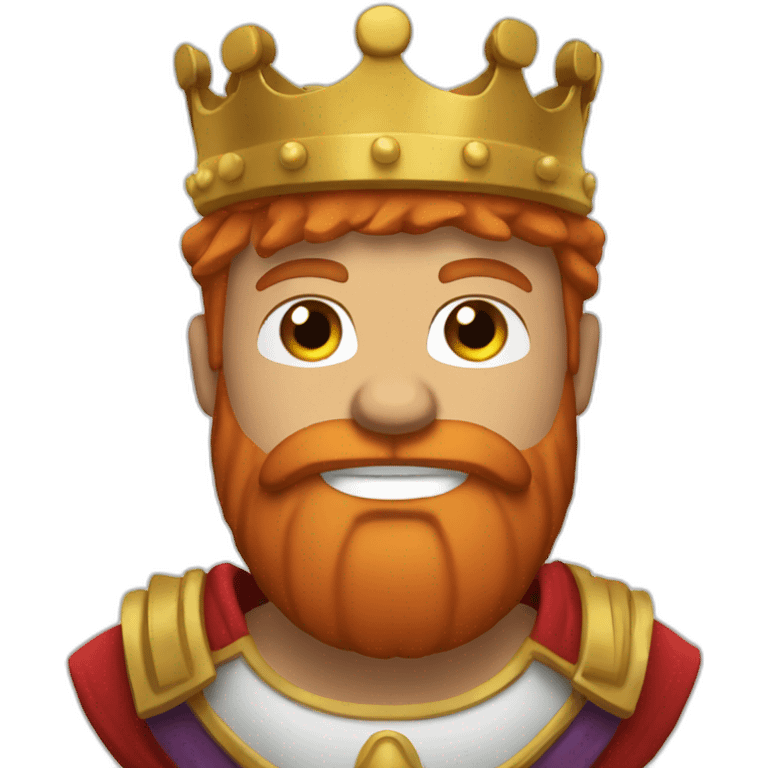 King with red beard and bucket hat emoji