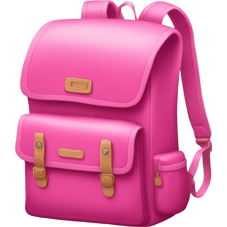 pink book bag. emoji