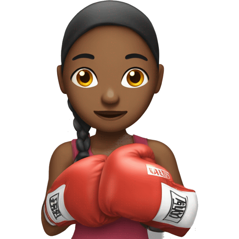 Girl with boxing glove emoji