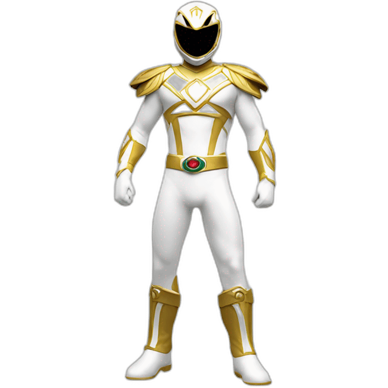 white gold power ranger full body emoji