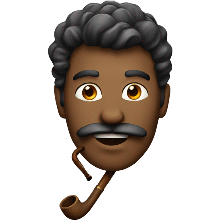 cool guy with pipe in mouth emoji