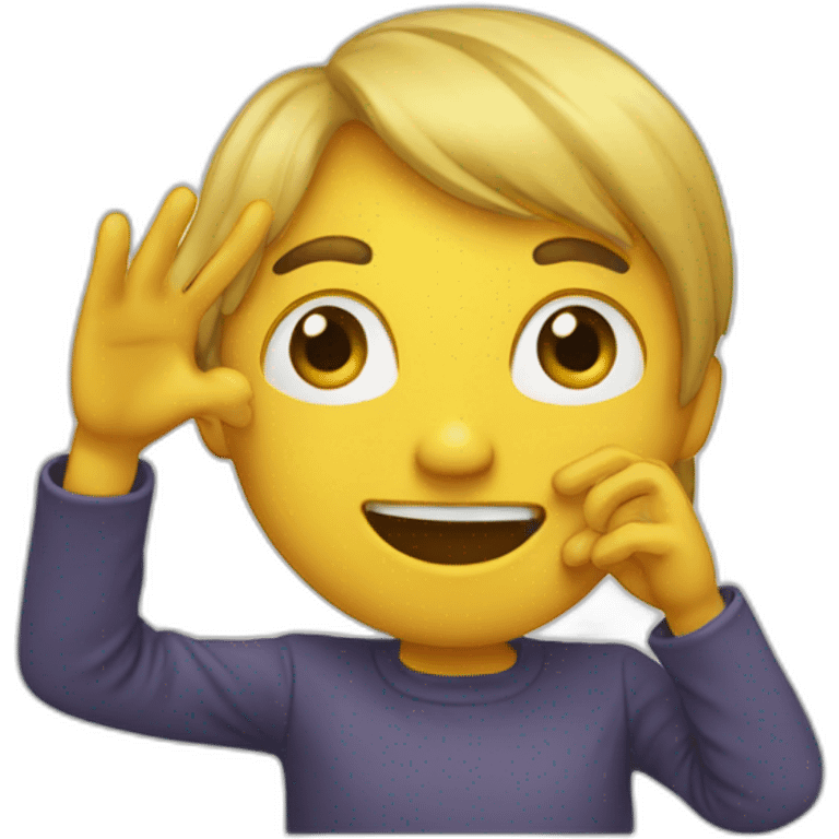 une personne qui dab emoji