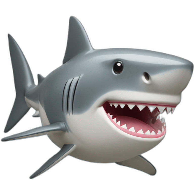 A shark in the shape of a piggy bank emoji