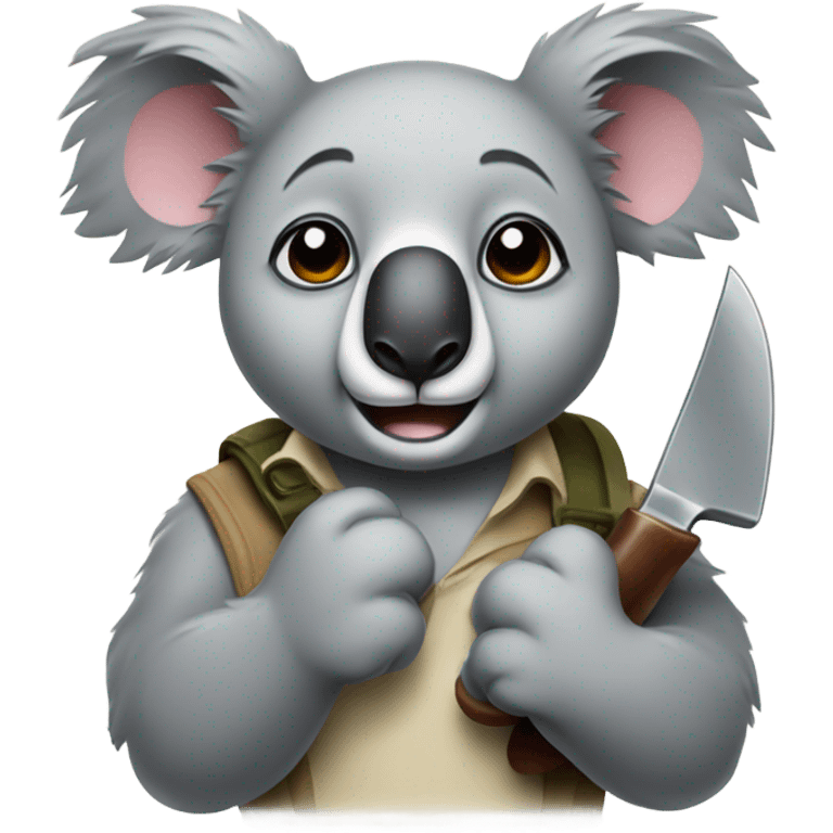 Koala with a knife emoji