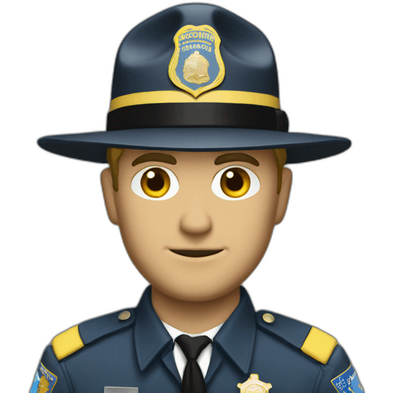 Washington state trooper white man emoji