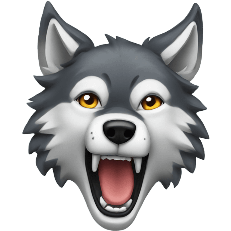 Howling wolf emoji