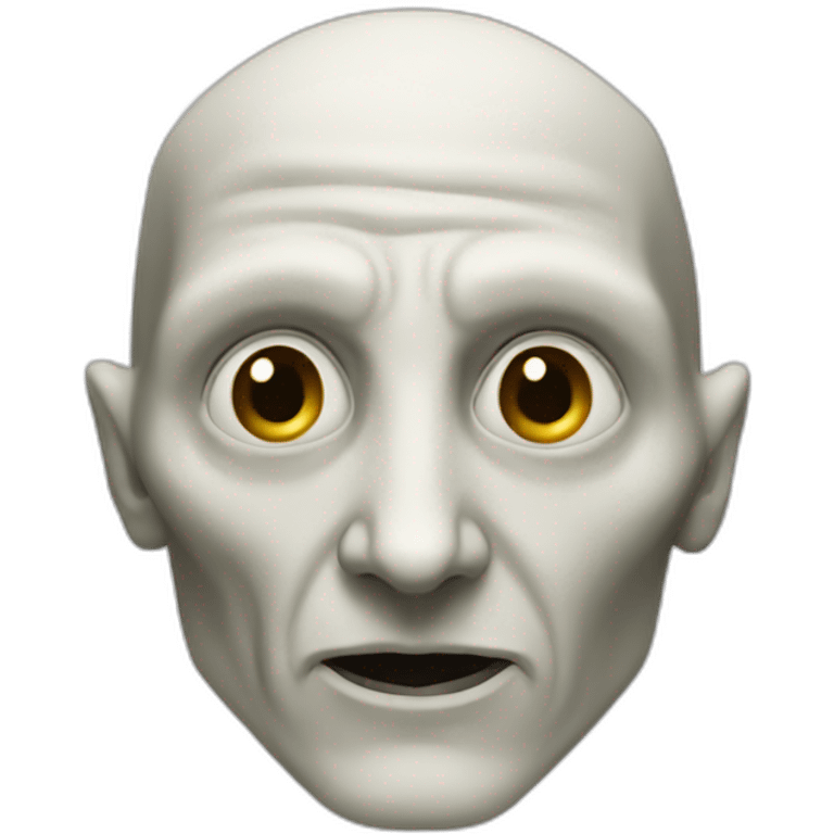 Voldemort with a nose emoji