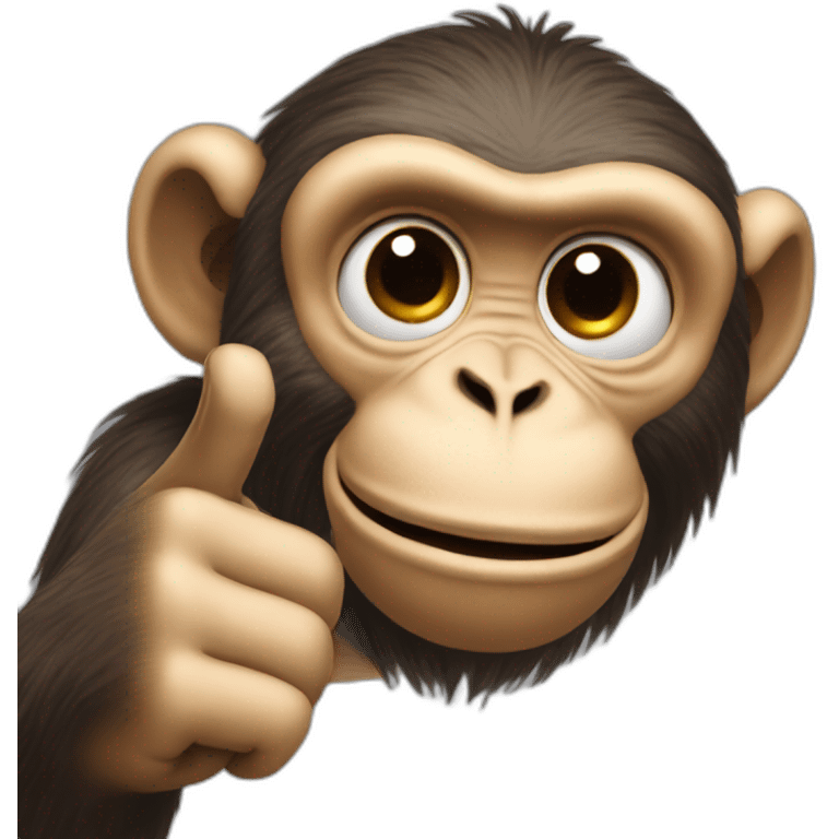 Monkey sticking up middle finger emoji