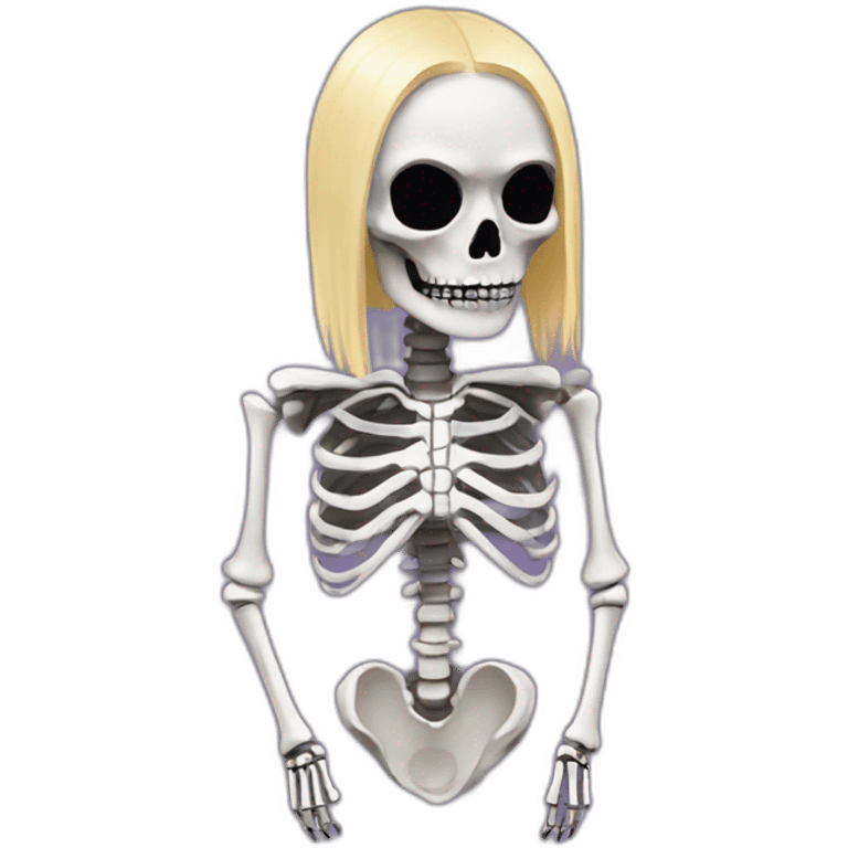 phoebe bridgers wearing a skeleton costume emoji