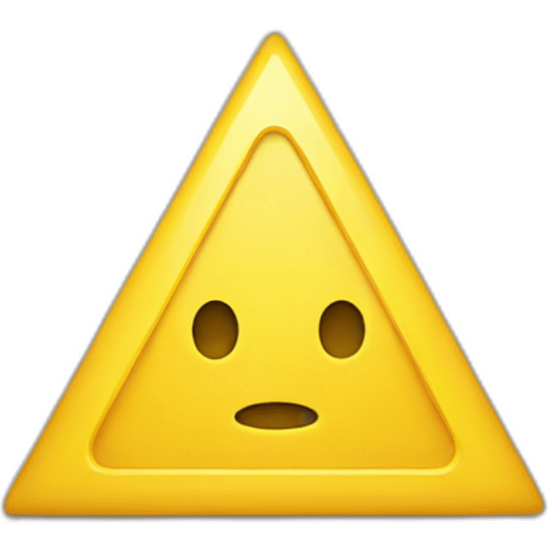 Yellow triangle smiley face emoji