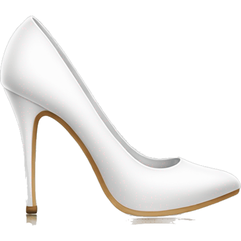 white high heels, stiletto, woman wearing it emoji