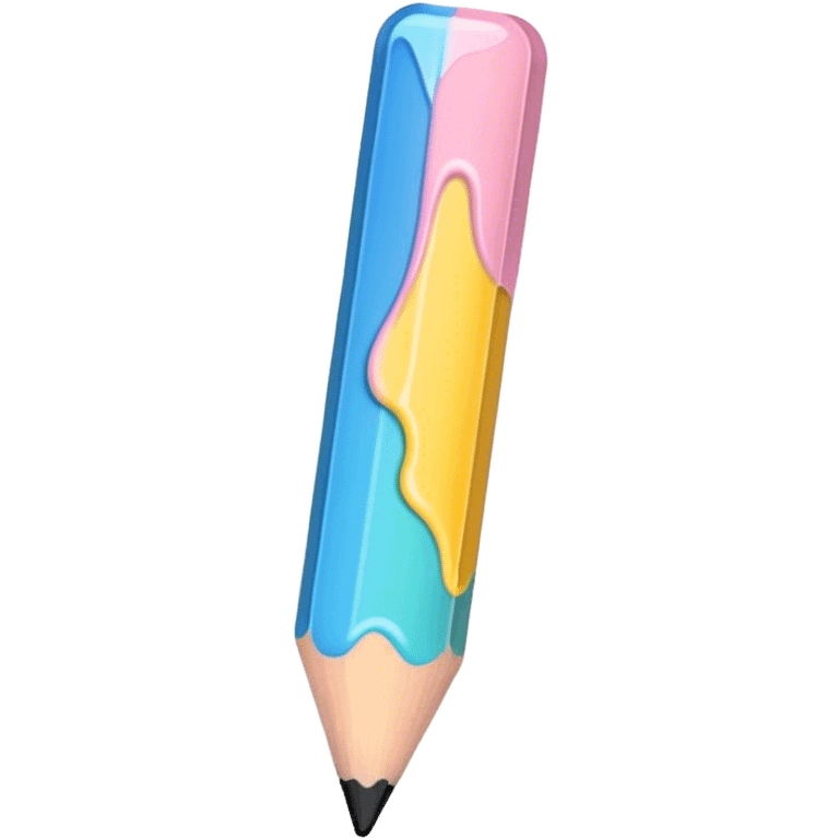 pastel melted pencil emoji