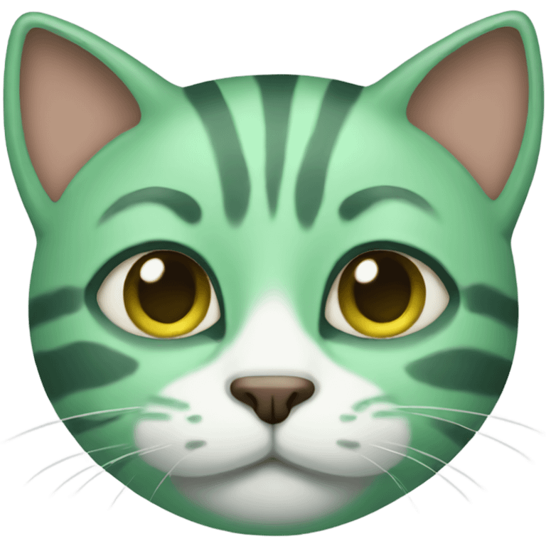 Green cat emoji