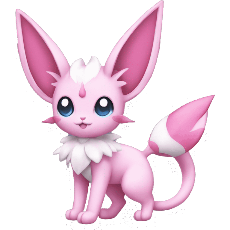 Kawaii Sylveon-Mew-Espeon-Pokémon full body emoji