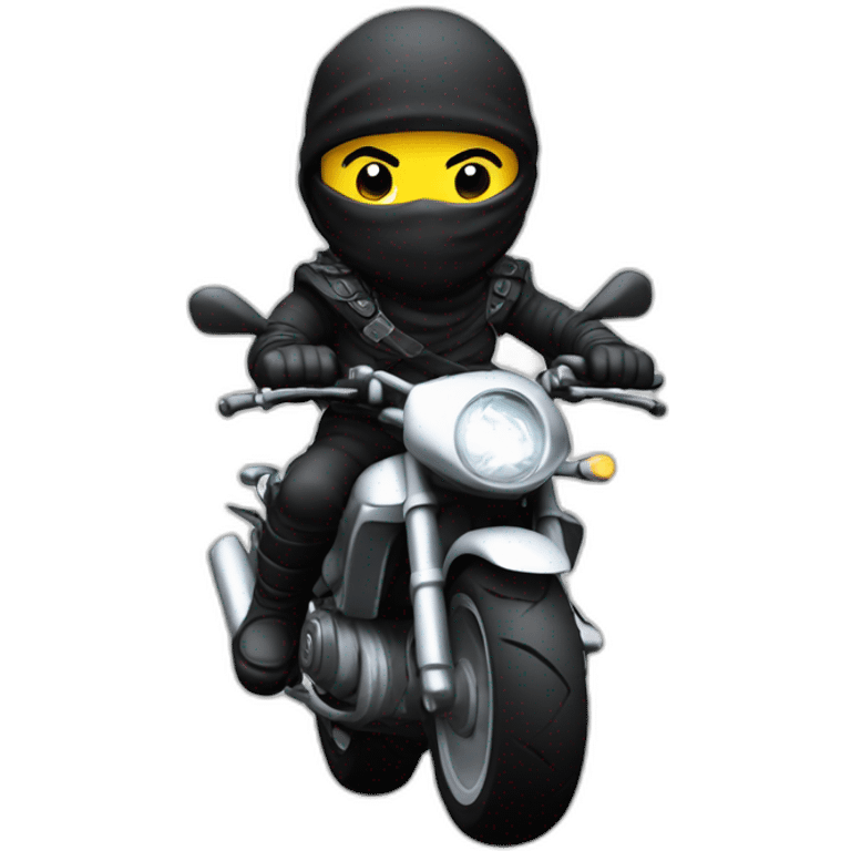 Ninja sur moto emoji