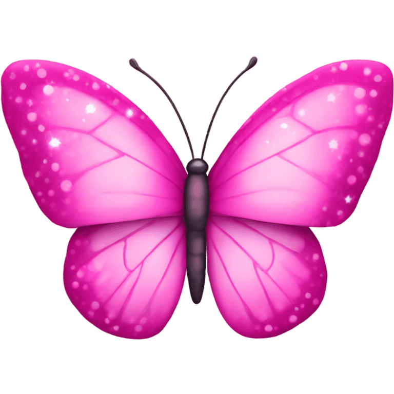 Pink butterfly with sparkles  emoji