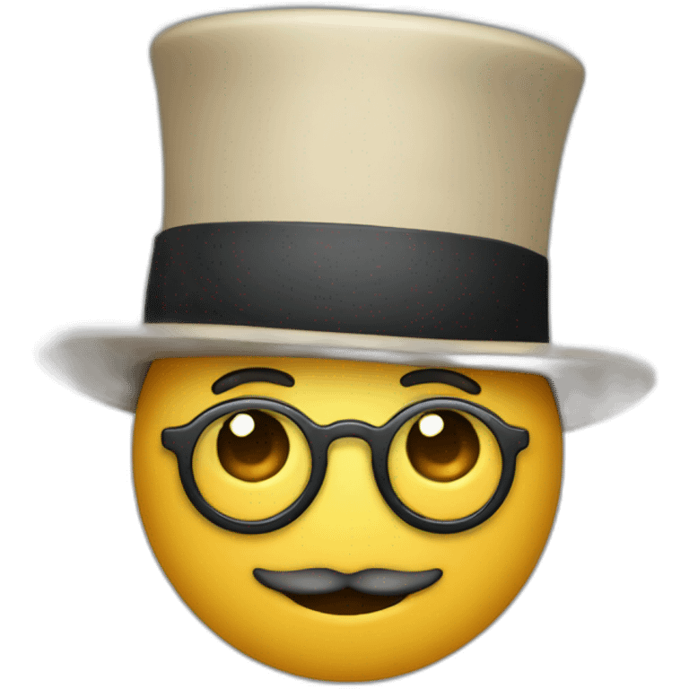 Gentleman with a hat and monocle emoji