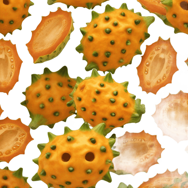 orange kiwano fruit  emoji