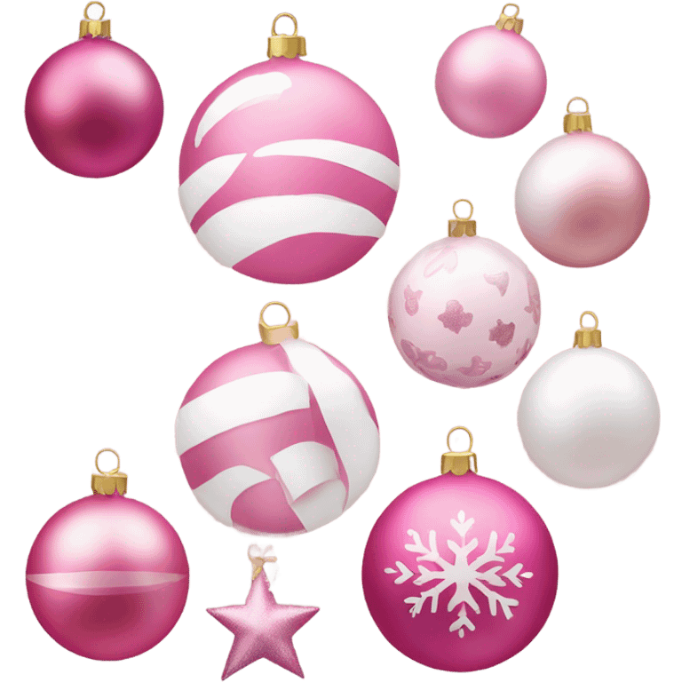 Christmas pink/white￼ emoji